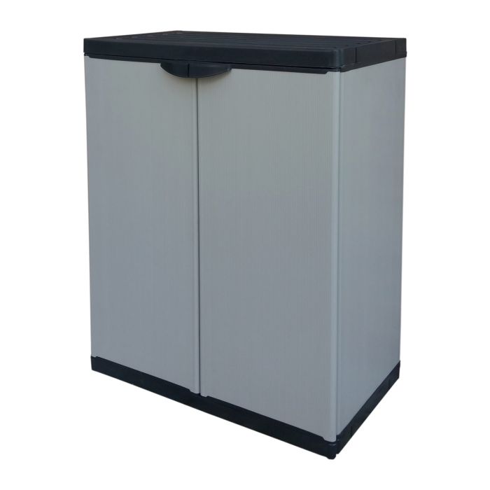 Niedriger mobiler Innenschrank für den Aussenbereich mit einem Fachboden aus PVC 68x39,5x85 cm main product photo