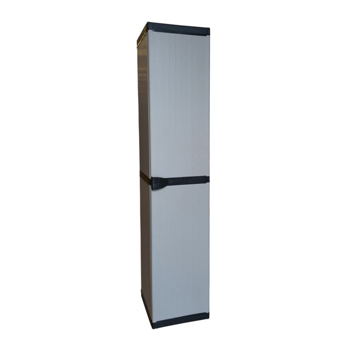 Hoher Schrank mit drei Regale für aussen und Innenbereich aus pvc mti einer Tür main product photo