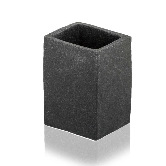 Freistehender Zahnbürstenbecher Schiefergrau in Kunstharz Mod. Syl main product photo