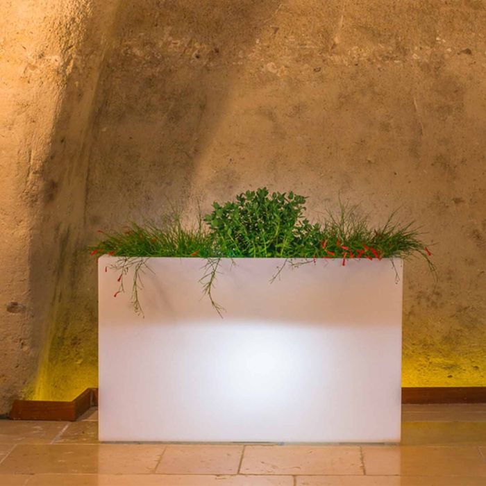 Blumenkübel Lampe Eckig 90x30 CM Höhe in verschiedenen Farben mod. Flowerpot Top Led main product photo