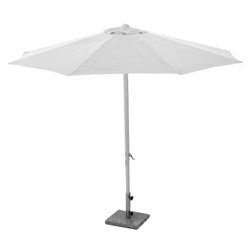 Gerade Sonnenschirm Gartenschirm Weiß Ø 3 m aus Aluminium mod. Michigan