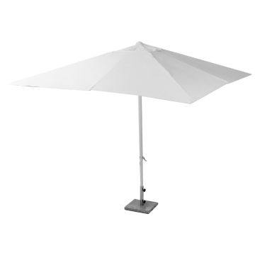 Gerade Sonnenschirm Gartenschirm Weiß 2x3 m h 2,43 m aus Aluminium mod. Michigan