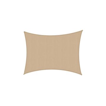 Rechteckiger Sonnensegel Sonnenschutzsegel Sand 3x3x4 m aus Polyester