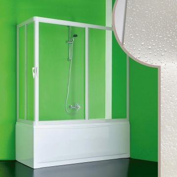 Acryl-Badewannenaufsatz mit Seitenwand Nettuno mit zentraler Öffnung