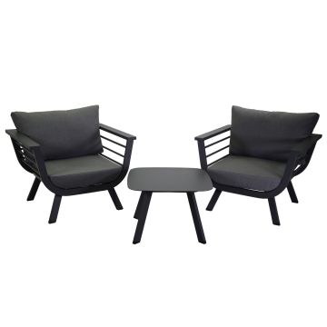 Outdoor Lounge Set Anthrazit aus Aluminium mod. Riverside